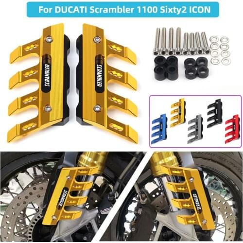 For DUCATI Scrambler Desert Sled 2017 Motorcycle Mudguard Side Protection Block Front Brake Disc Caliper Protector Cover