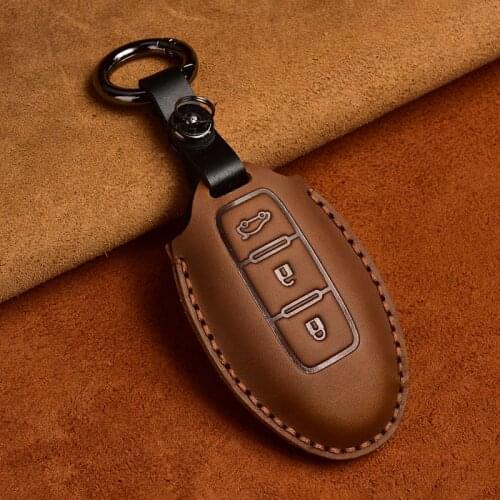 Leather Car Key Cover Fob Case For Nissan Qashqai Tiida J10 J11 X-Trail t31 t32 chutes Murano Note juke Infiniti accessories