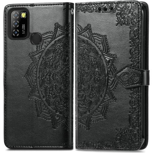 For Infinix Hot 10 Play Leather Flip Case Mandala Wallet Phone Holder Book Shell infinix Hot 10 Lite Case Hot10 Shockproof Cover