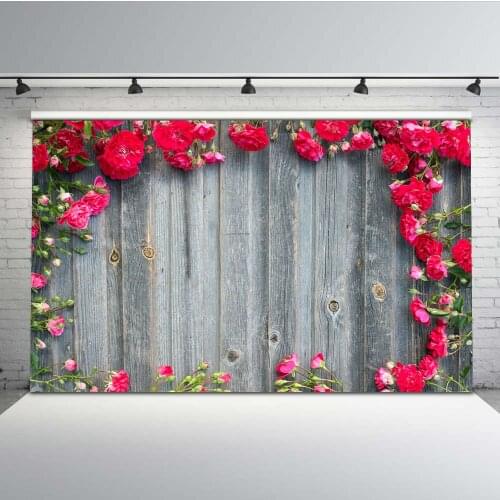 Mehofoto Red Flower Background for Photography Mothers Day Backdrop for Family Photographic Photo Studio Props MW-075