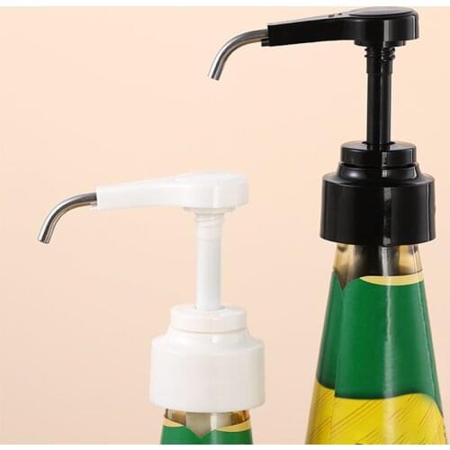 Buckle-Type Stainless Steel Pump Nozzle Oil Sprayer Kitchen Sauce Bottle Stopper Nozzle Household Squeeze Oyster Dispenser Pump