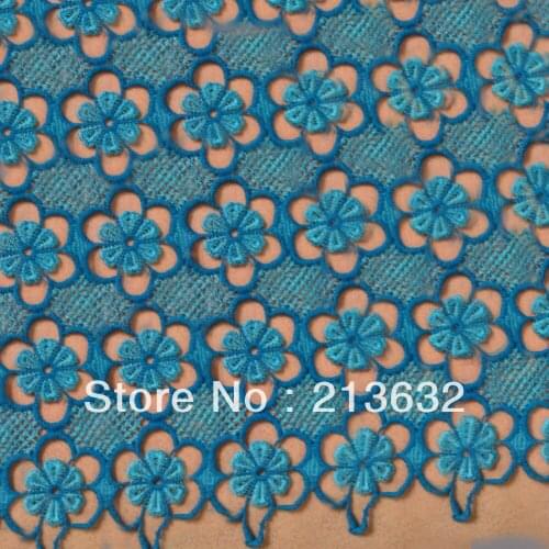 New dream blue net 3D cotton lace high quality elastic dream blue lace fabrics,wedding dress cloth lace.spandex lace ccessories