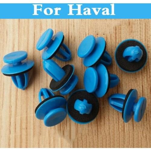 New High-Quality 50pcs Blue Car Styling Trim Panel Fastener Rivet Retainer Clips For Haval H8 H9 M4 H5 H8 H6 C30 C50 C20r H2 H3