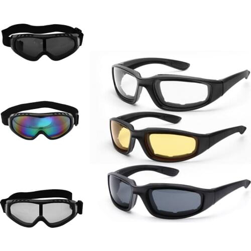 New Motorcycle Riding Glasses Wind Resistant Dustproof Padded Comfortable Jetski Windproof Goggles Outdoor Sport Protective Gear