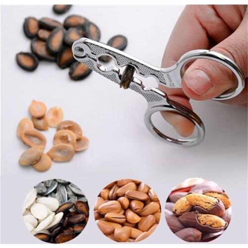Melon Seed Plier Scissor Nut Cracker Opener Clamp Walnut Pine Sheller Nutcracker Kitchen Household Tool Sunflower Seed