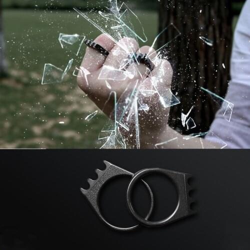 EDC Outdoor Titanium steel Ring High Quality Self Defense Supplies Ring Women Men Safety Survival Finger Ring