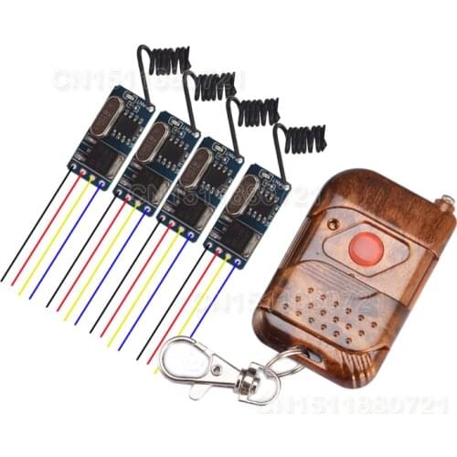 DC3.6V 3.7V 4.5V 5V 6V 7.4V 9V 12V RF Remote Controller Wireless Receiver RX Transmitter TX Light LED Lamp Power Remote ON OFF