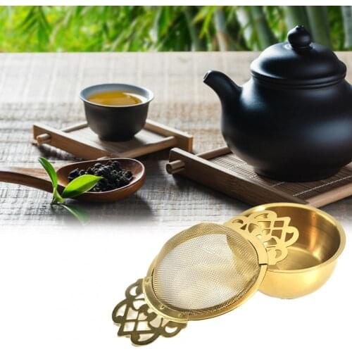 Hollow Tea Infuser Filter Anti-rust Convenient 304 Stainless Steel Double Winged Handles Loose Leaf Tea Strainers for Home