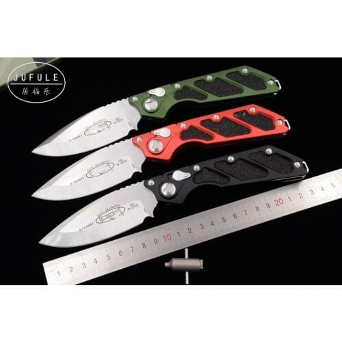 JUFULE OEM D2 Mark Elmax blade Aluminum handle outdoor tactical camp hunt EDC tool folding dinner kitchen knife