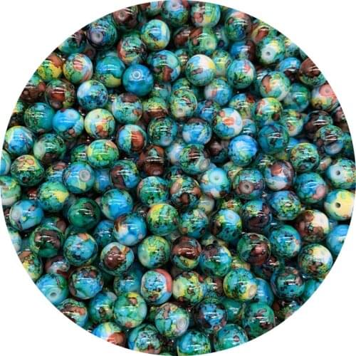 4/6/8/10mm Glass Beads Round Loose Spaced Beads DIY Bracelet Earrings Charms Necklace Beads For Jewelry Making SHS208