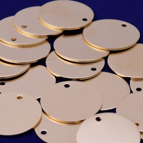 7/8"(22mm) tibetara® Brass Round Stamping Blanks with 1.5mm hole,18 Gauges,22mm Disc Shape,Round Circle Blank,20pcs/lot-10166550