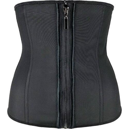 Waist Trainer Cincher XXS-6XL Corset Body Shaper Latex Zipper Underbust Weight Loss Slimming Shapewear Hourglass Belt Women Plus