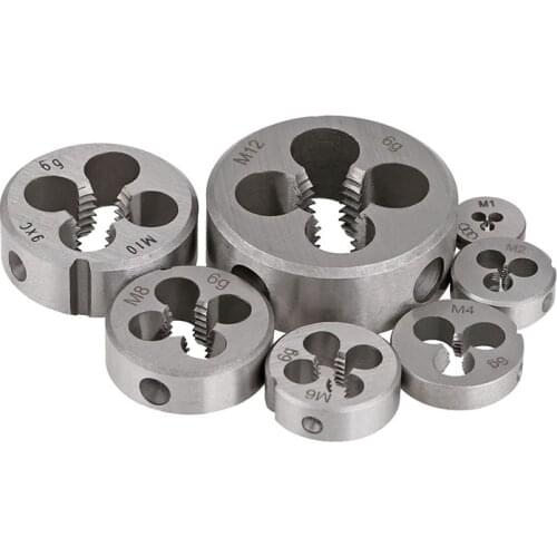 1pcs Round Fine Thread Metric Die M3 M4 M5 M6 to M20 Alloy Steel Taps Circular Die
