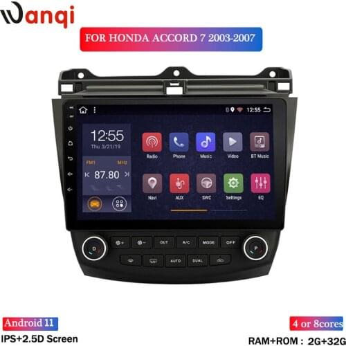 2G RAM 32G ROM 10.1inch Android 8.1 Car GPS Navigation For Honda accord 7 2003-2007 With Stereo Audio Radio Video