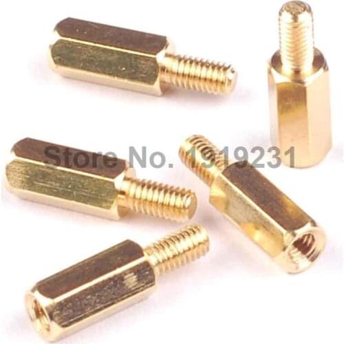 20PCS/LOT 10+6 Copper Pillars Height M3 (Thread 6 mm)