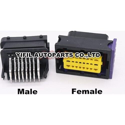 5 Set/Lot FCI ECU Connector 24 Pin/Way Male And Female Housing Sealed Plug Socket 211PC249S8005/211PC249S8005