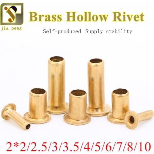 500pcs High Quality M2*2/2.5/3/3.5/4/5/6/7/8/10 2mm Brand New Brass Hollow Rivet Double-sided Circuit Board PCB Vias Nails