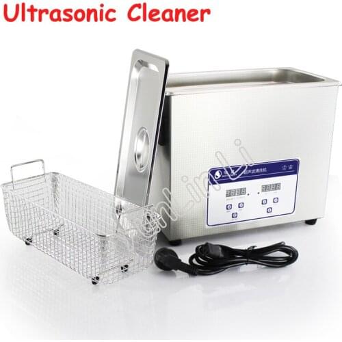 6.5L Ultrasonic Cleaner with Basket 110V/220V Stainless Steel Industry Cleaning Machine Heated Ultrasonic Cleaner JP-031S