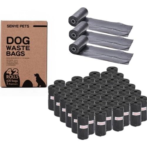 8/12/42 Rolls/Box Dog Poop Bag Degradation Disposable Garbage Bag Carton Pick Up Toilet Bags Outdoor Clean Garbage Bag Quantity