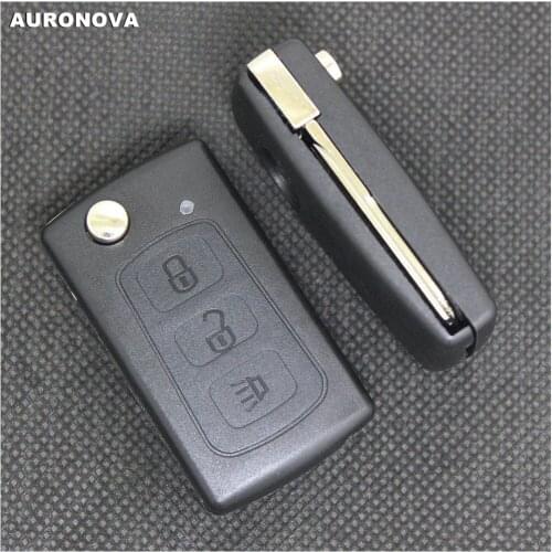 AURONOVA New Replace Flip Folding Key Shell for Great Wall Haval Hover H3 H5 3 Buttons Remote Car Key Fob Case Cover With Logo