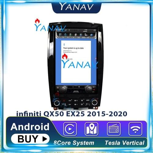 2 din Android car radio multimedia player for infiniti QX50 EX25 2015-2020 car stereo autoradio Tesla style GPS navi DVD player