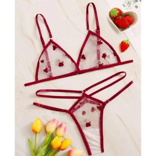 Bra New Sexy Fashion G-String Thong Sleepwear Underwear Lingerie Flower Lace Vitality Sexy Bandage Sleepwear Keep