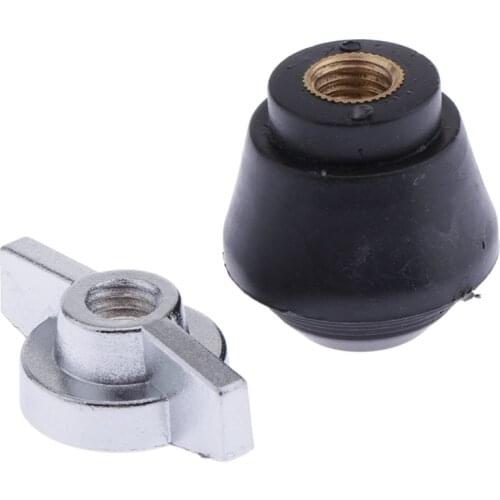 Black Rubber Floor Tom Drum Leg Feet Small Set Fits Most Standard Legs