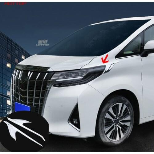 For 2016-2020 Toyota Alphard Ah30 Car Accessories Abs Chrome Front Head Light Headlight Lamp Cover Trim Molding Frame