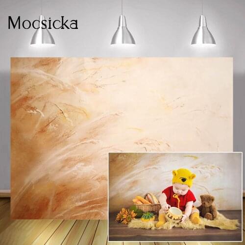 Newborn Kids Portrait Backdrop Photo Studio Fall Abstract Texture Birthday Cake Smash Background Decorations Photography Props