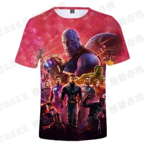 Thanos T Shirt Men Women 2021 New Summer Funny Marvel 3D Printed Tee Tops Male Streetwear Cool Short Sleeve T-shirt