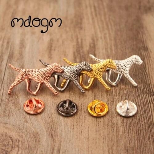 Mdogm Border Terrier Dog Animal Brooches And Pins Suit Metal Small Father Collar Badges Gift For Male Men B111