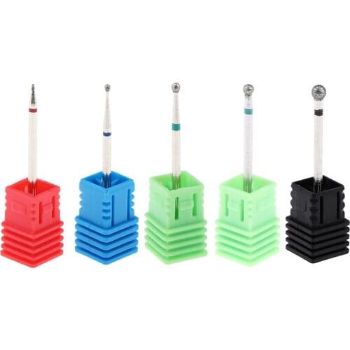 Emery Carbide Nail Drill Bits Set, Less Dust Acrylic Nail File Drill Bit Manicure Pedicure for Adults