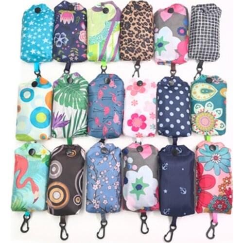 New arrival Reusable Shopping Bags Women Foldable Tote Bag Portable Cloth Eco Grocery Bag Folding Large Capacity Handbags