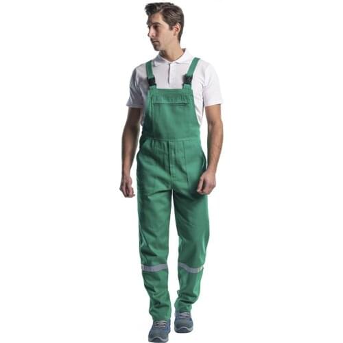 Light Green, Overalls with Reflector, Kangaroo Pocket, Work Wear-8E1920