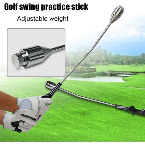 Outdoor Golf Swing Training Aids Stick Adjustable Beginner Golf Swing Practice Stick for Tempo Grip Strength Training Sport