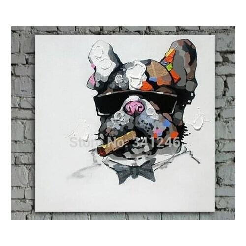Popular art in 2021 famous dog the beautiful color Animal Oil Painting Picture On Canvas ,free shipping ,no frame. D-108