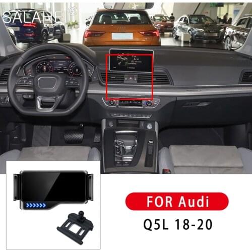 Portable Phone Bracket Holder Car Electric GPS Holder Navigation Mobile Phone Bracket For Audi Q5L 2018 2019 2020 With Rotating