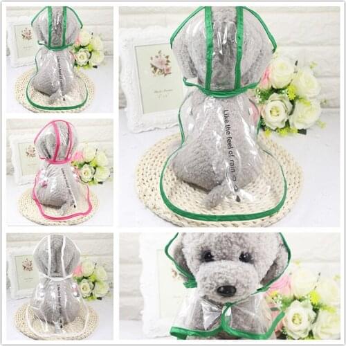 Durable Colorful Clear Pet Dog Raincoat Rain Jacket Apparel Coat Clothes Pet Products Dog Supplies Raincoats #257129