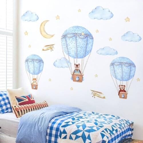 Many Styles Colorful Cartoon Wall Stickers Cute Ballon Kindergarten Classroom Wall Decoration Childrens Room Background Mural