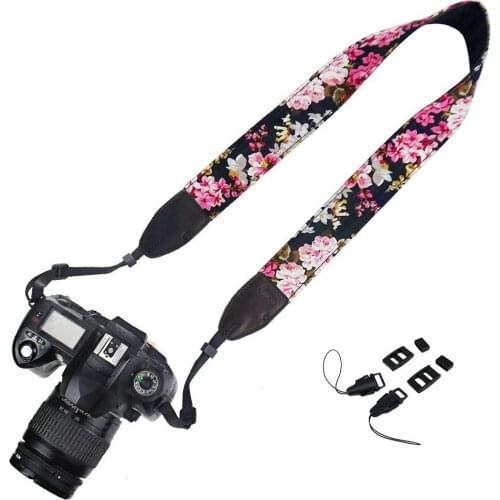 Camera Neck Shoulder Strap Belt for Camera - Flower Floral 5color , the buckle not include