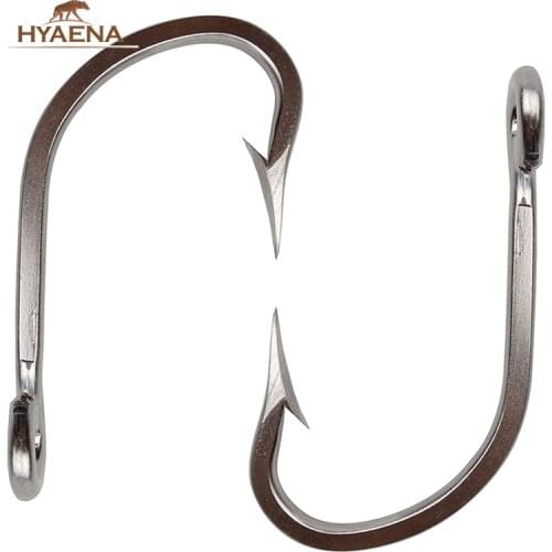 Hyaena 10pcs/lot 5/0-10/0 7731 Big Game Tuna Stainless Steel Fishing Hooks Super Seafishing Hooks Boat Fishing Hooks