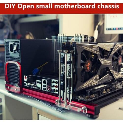 DIY personality small chassis bracket aluminum crate Open chassis ATX Suitable for small motherboard itx chassis dissipate heat