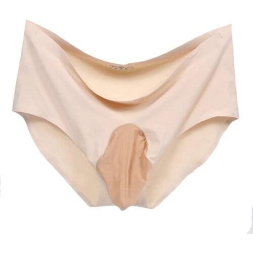 Sexy Gay Clothing Mens Seamless Underwear Men Penis Pouch Cover Mesh Briefs Erotic Man Sissy Penis Sleeve Sheath Panties