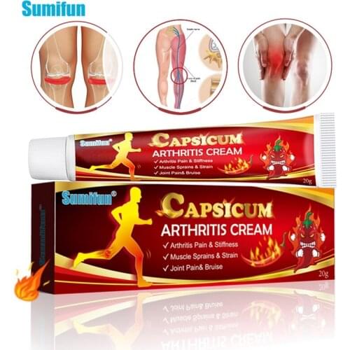 Sumifun 1box Capsicum Arthritis Cream Analgesic Balm Ointment for Rheumatism Arthritis Knee Muscle Sprain Pain Relieve Plaster