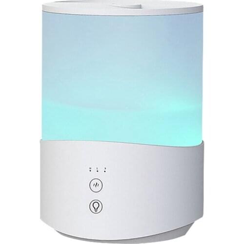 2.5L Bedroom Humidifier, 7-Color Night Light Cold Fog Humidifier, Baby Humidifier, 24DB, Automatic Shutdown US Plug