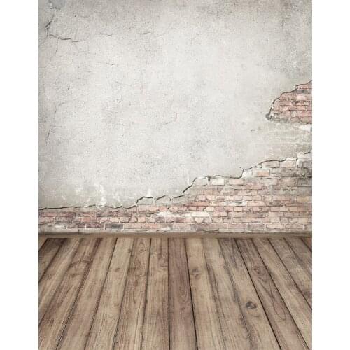 TR 8x8ft Retro Wood Floor Brick Wall Vinyl Backdrops Photography Custom Children Photo Background Camera Photography Studio Prop