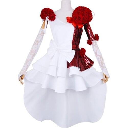 Game Identity V Vera Nair Cosplay Costume Scarlet Bride Skin Flower Wedding Dress Christmas Halloween Costume For Women