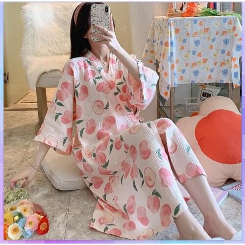 Womens cotton Wedding Kimono Bride Robe Sleepwear Bridesmaid Robes Pajamas Bathrobe Nightgown Spa Bridal Robes Dressing Gown