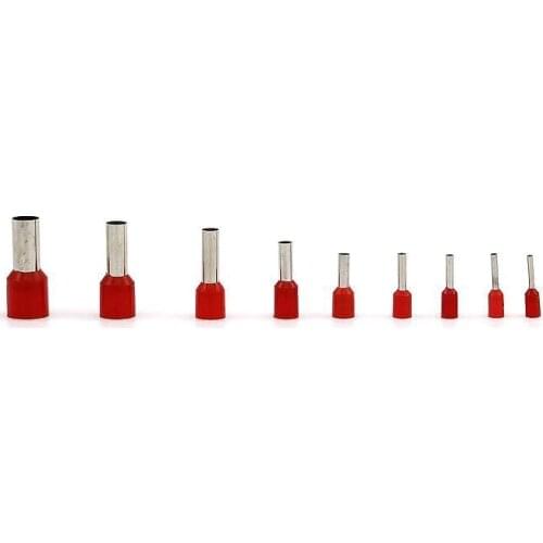 100pcs/Pack E1008 E0508 E1508 E7508 wire connector crimp terminals tubular Insulated Cord End Terminal Crimp Terminal