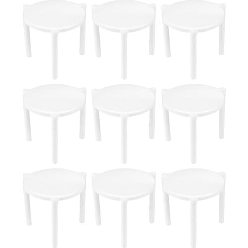 100pcs Pizza Saver Stand White Plastic Tripod Stack for Restaurant Container